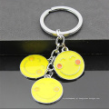 2015 Personalizado promocional Emoji Smile Keyring Metal Keychain